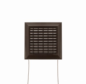 EL250ABR - kratka wentylacyjna 180x250 mm z siatką i kołnierzem prostokątnym 138x208 mm, brązowa