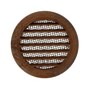 MW50/4KOSDRC-kratka wentylacyjna drzwiowa okrągła fi 47 mm, drewno ciemne (opakowanie 4 szt.)