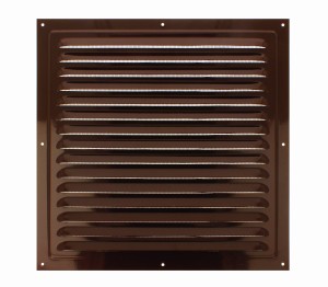 WM125BR - osłona wentylacyjna ze stali 125x125 mm z siatką, brązowa