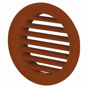 MW80/2KOBR - kratka wentylacyjna okrągła z kołnierzem fi 80mm, brązowa (opakowanie 2 szt.)