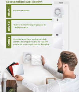 Korpus wentylatora KLIQ BASE wentylator osiowy fi 100 mm, cichy z wyłącznikiem czasowym, biały