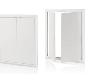 DR2 40X40 Drzwiczki rewizyjne dwuskrzydłowe plastikowe, wew. 344x372 mm, białe