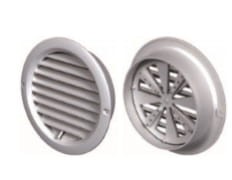 MW125KOR - kratka wentylacyjna okrągła regulowana z kołnierzem fi 125 mm, biała