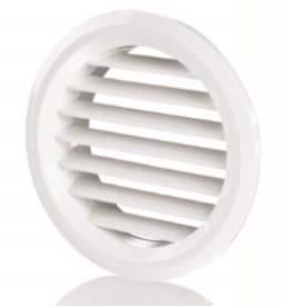 MW50/4KOS- kratka wentylacyjna drzwiowa okrągła fi 47 mm, biała (opakowanie 4 szt.)