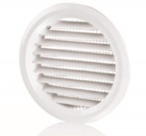 MW80/2KO - kratka wentylacyjna okrągła z kołnierzem fi 80mm, biała (opakowanie 2 szt.)