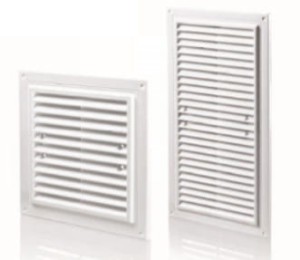 MWR250X180BR - kratka wentylacyjna 180x250 mm z siatką i uchwytami mocującymi, brązowa