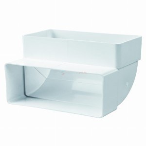 KP60-5 - kolano pionowe 204x60 mm, 90 st., białe