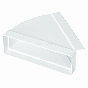 KP60-55 - kolano poziome 204x60 mm, 45 st., białe