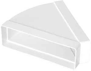 KP90-55 - kolano poziome 220x90 mm, 45 st., białe